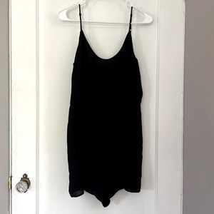 Spaghetti Strap Black Romper